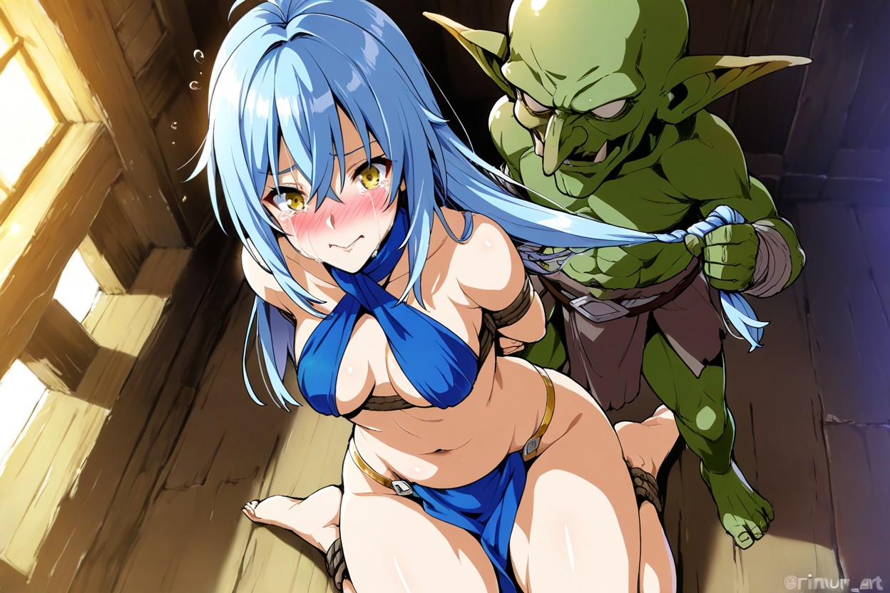 Bald Goblin, Uncensored, W-sitting Hentai AI Porn