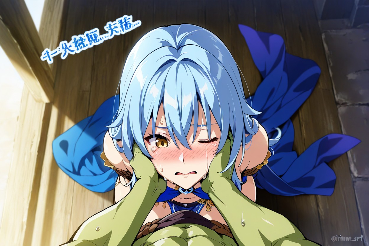 Arms Behind Back, Sound Effect, Female On Her Knees Hentai AI Porn