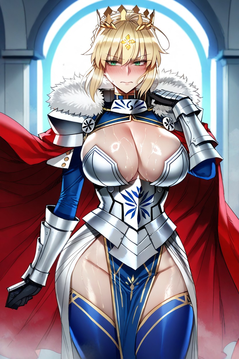 Embarrassed, 25+, Highly Detailed Hair Hentai AI Porn