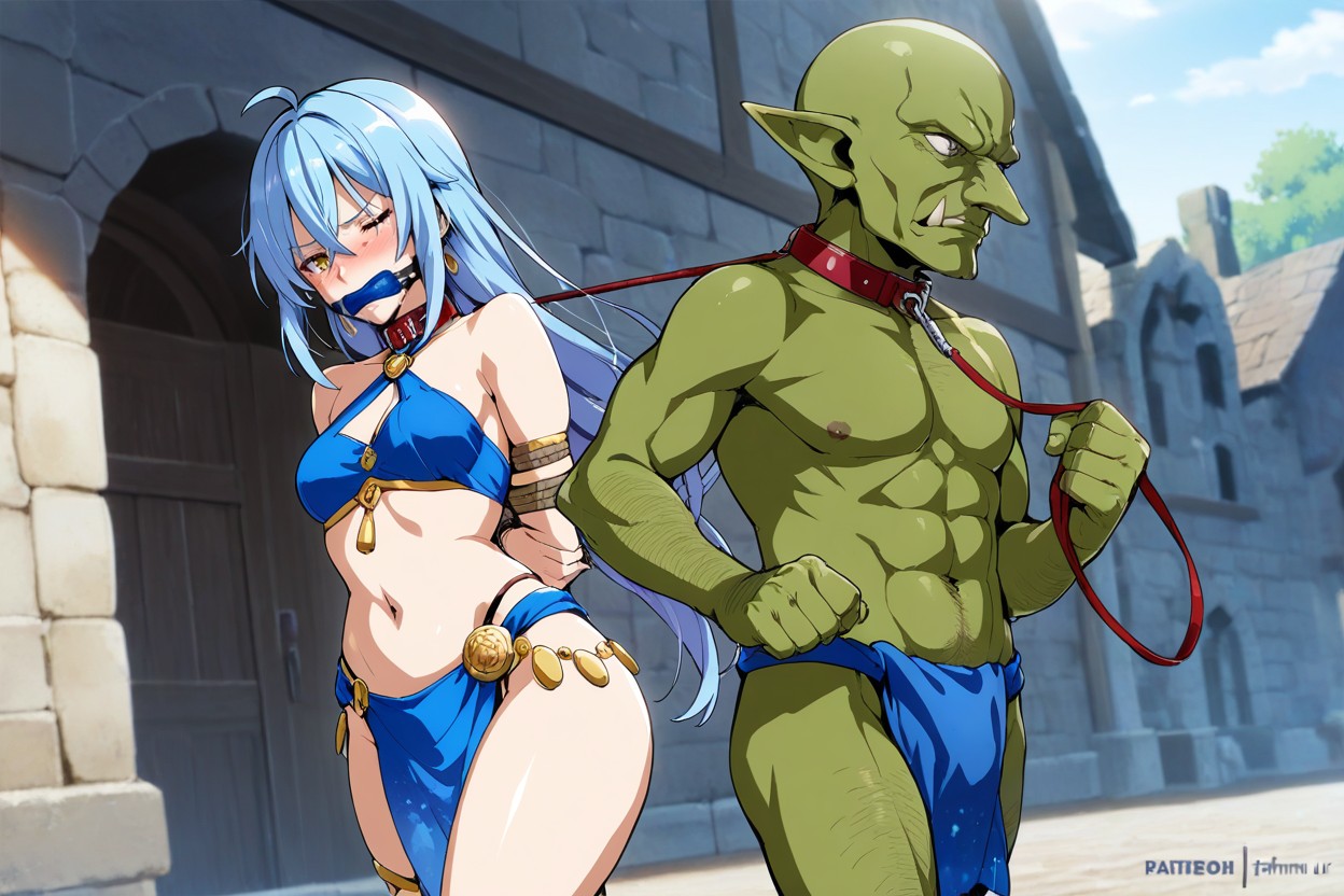 Outside, Collar (restraints), Tow Character Hentai AI Porn