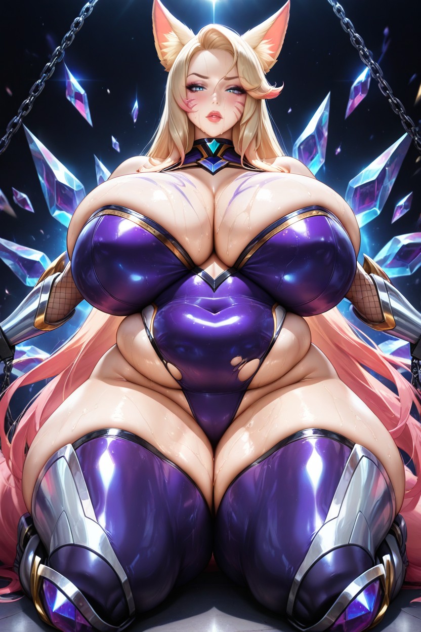 Breast Expansion, Restraining Arms With Chains, Giant Ass Hentai AI Porn
