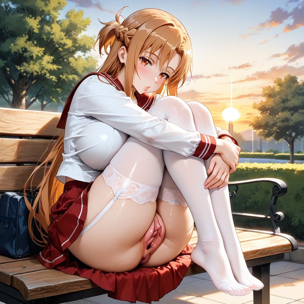 Ultra-realistic Textures Pussy, Pink Anus, Clearly Hairless Pussy Hentai AI Porn
