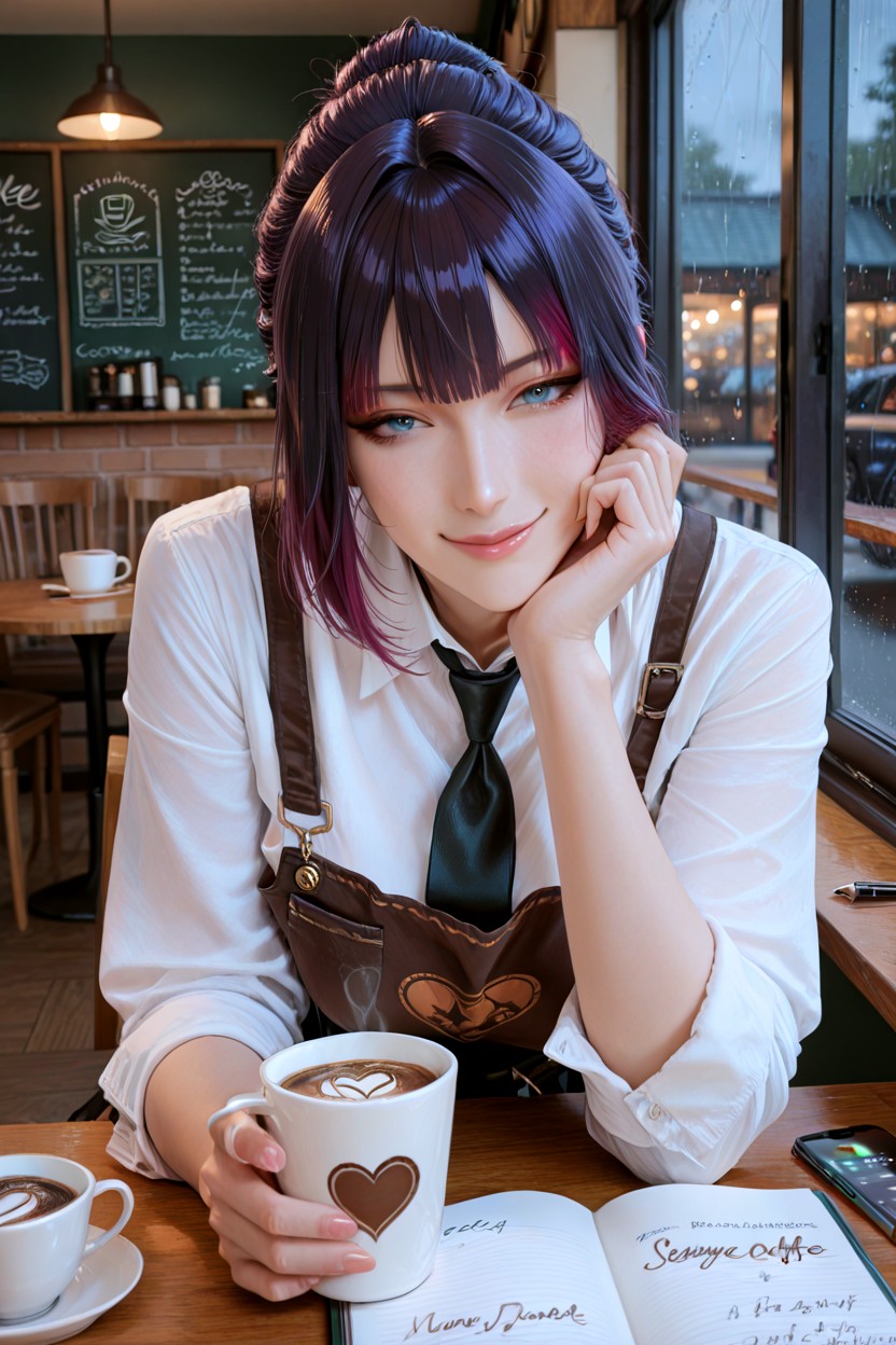 Cosplay, Pens, Gentle Affectionate Smile Hentai AI Porn