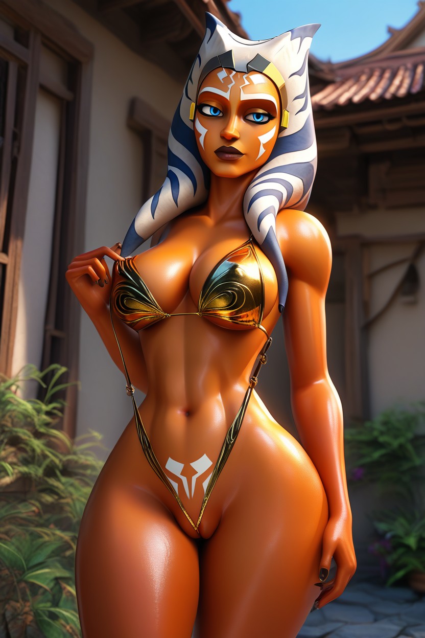 Pubic Markings, Swimwear, Glistening Thighs Hentai AI Porn