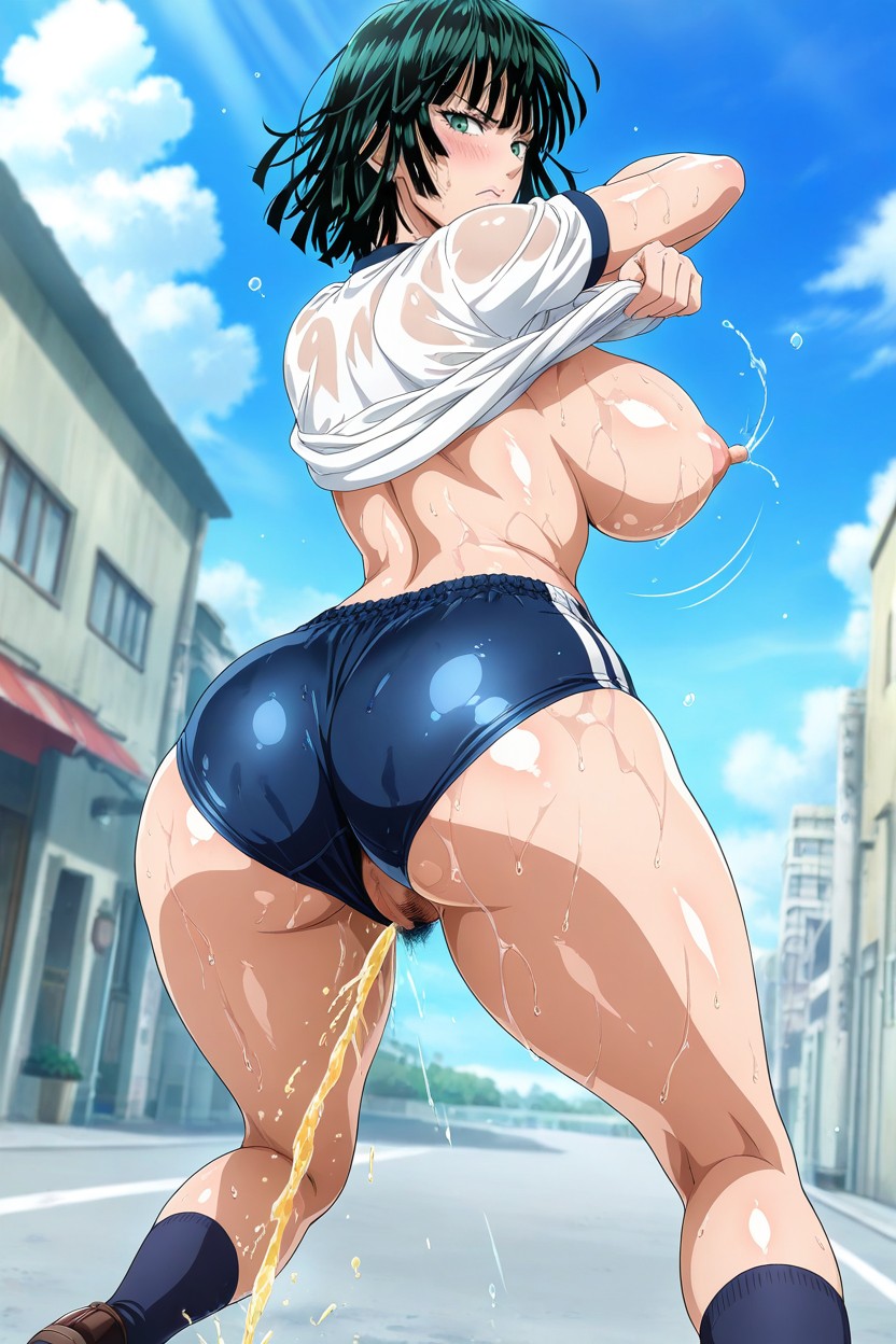 Solo, Bow-legged Stance, Sweaty Face Hentai AI Porn
