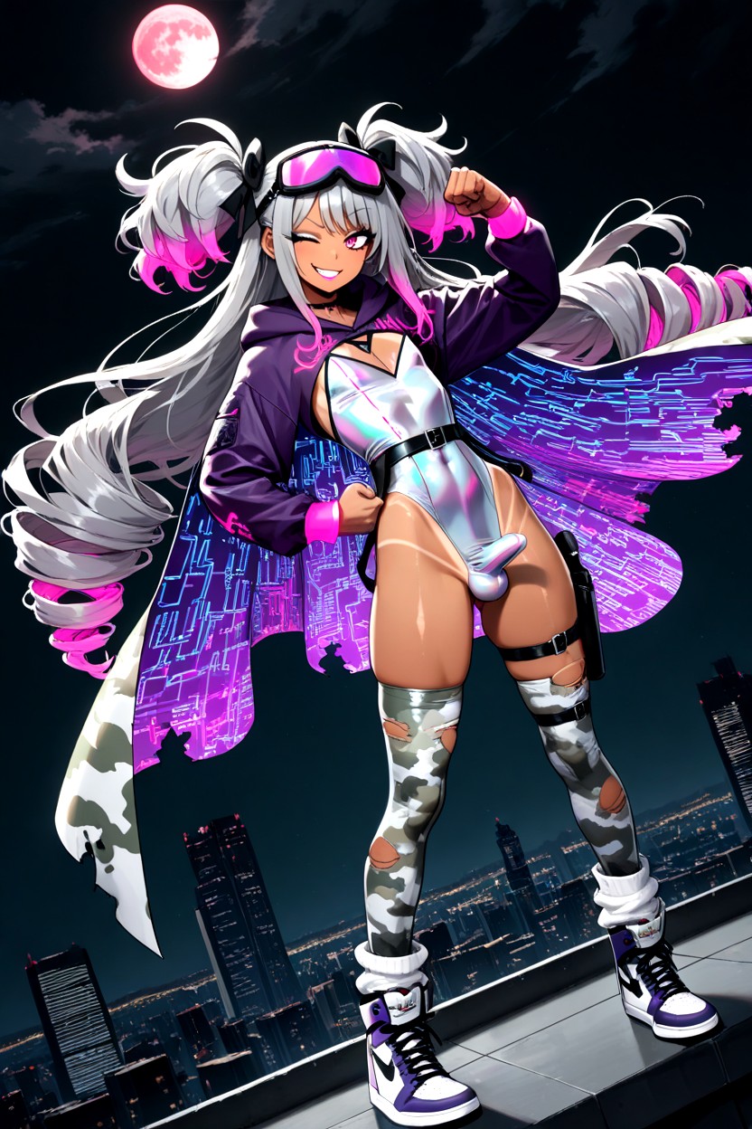 Mechanical Googles On Head, Solo, Futanari Hentai AI Porn