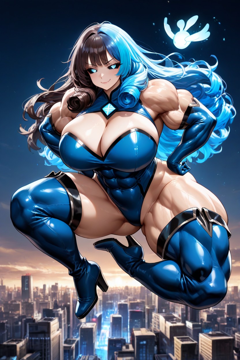 Evil, Broad Shoulders, Dark Brunette Hair Hentai AI Porn