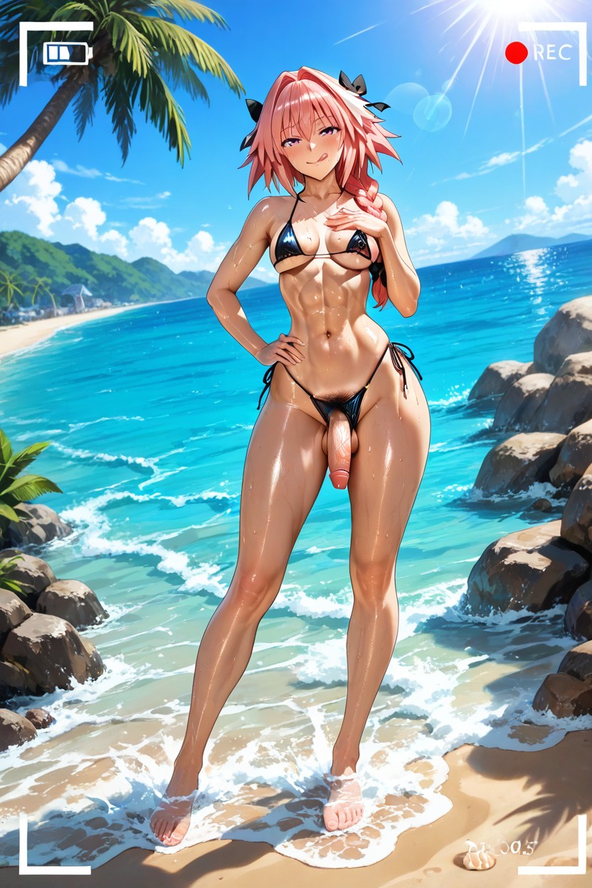 Pechos Pequeños, Feminine Face, Bulging Hentai IA