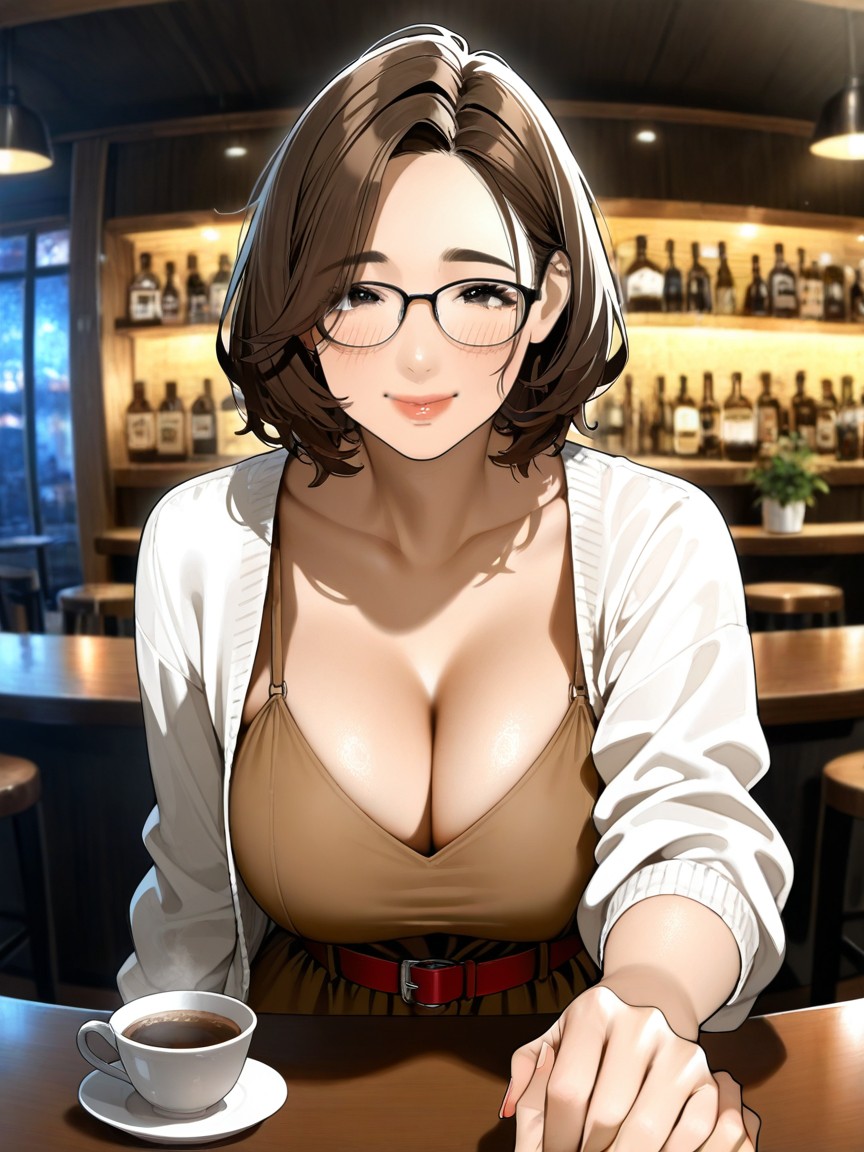 Reaching To Viewer, Round Face, Quiet Night Hentai AI Porn