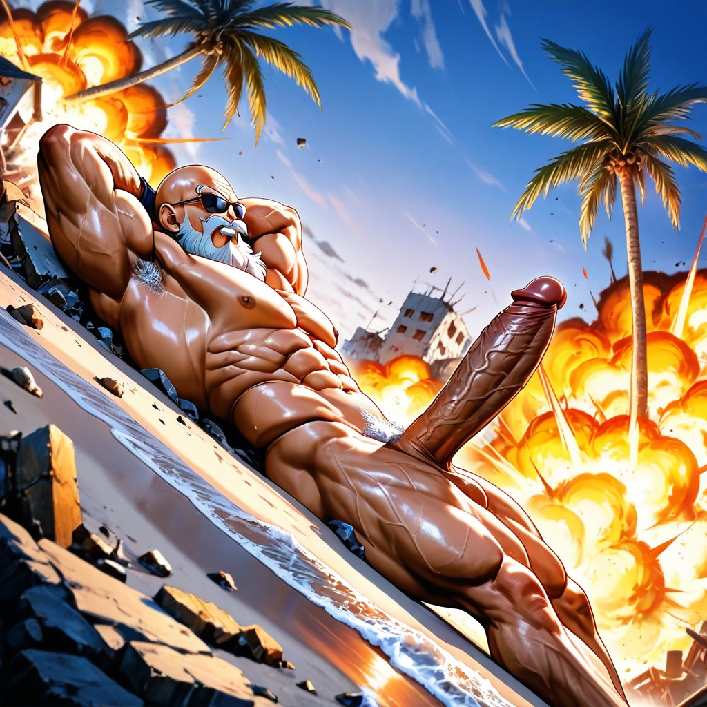Tanned Skin, Wide Angle, Fire Hentai AI Porn