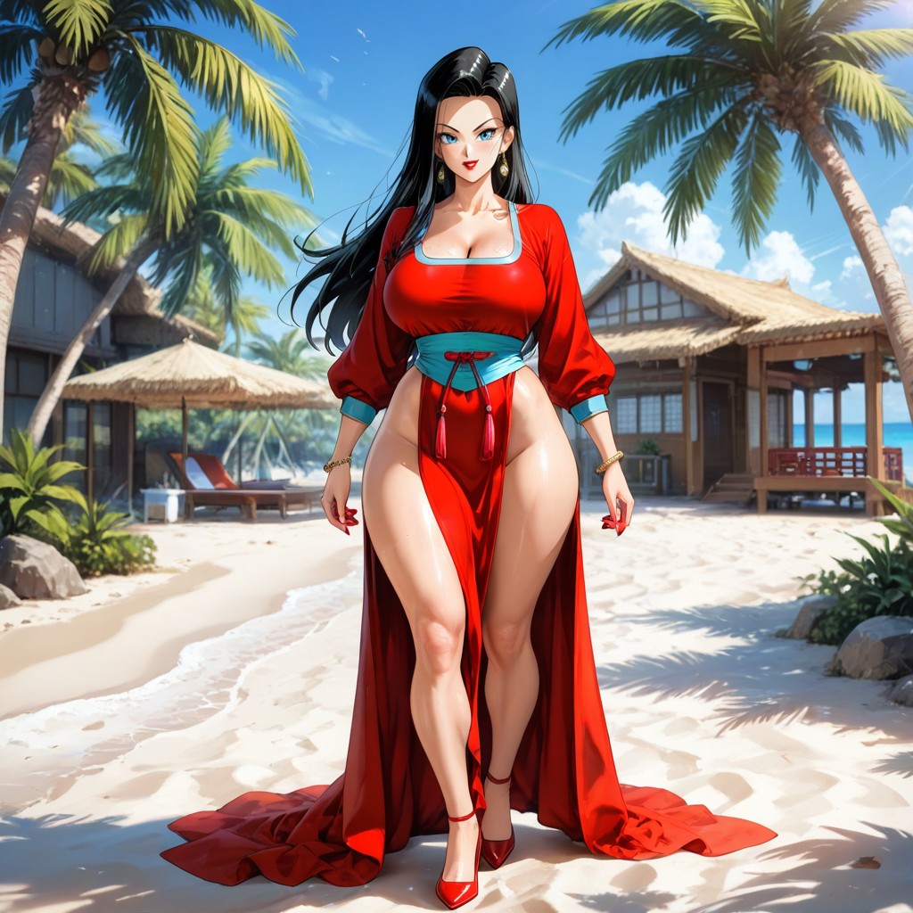 Tanned Skin, Fit, Detailed Face Hentai AI Porn