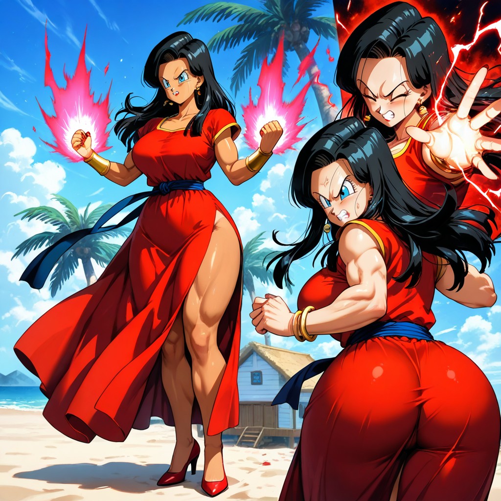 Powering Up, Motion Blur, Detailed Hair Hentai AI Porn