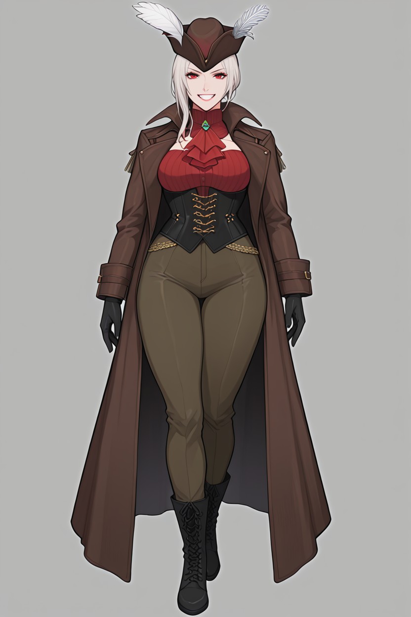 25+, Predatory Smile, Wearing Her Exact Official Hunter Outfit Hentai AI Porn