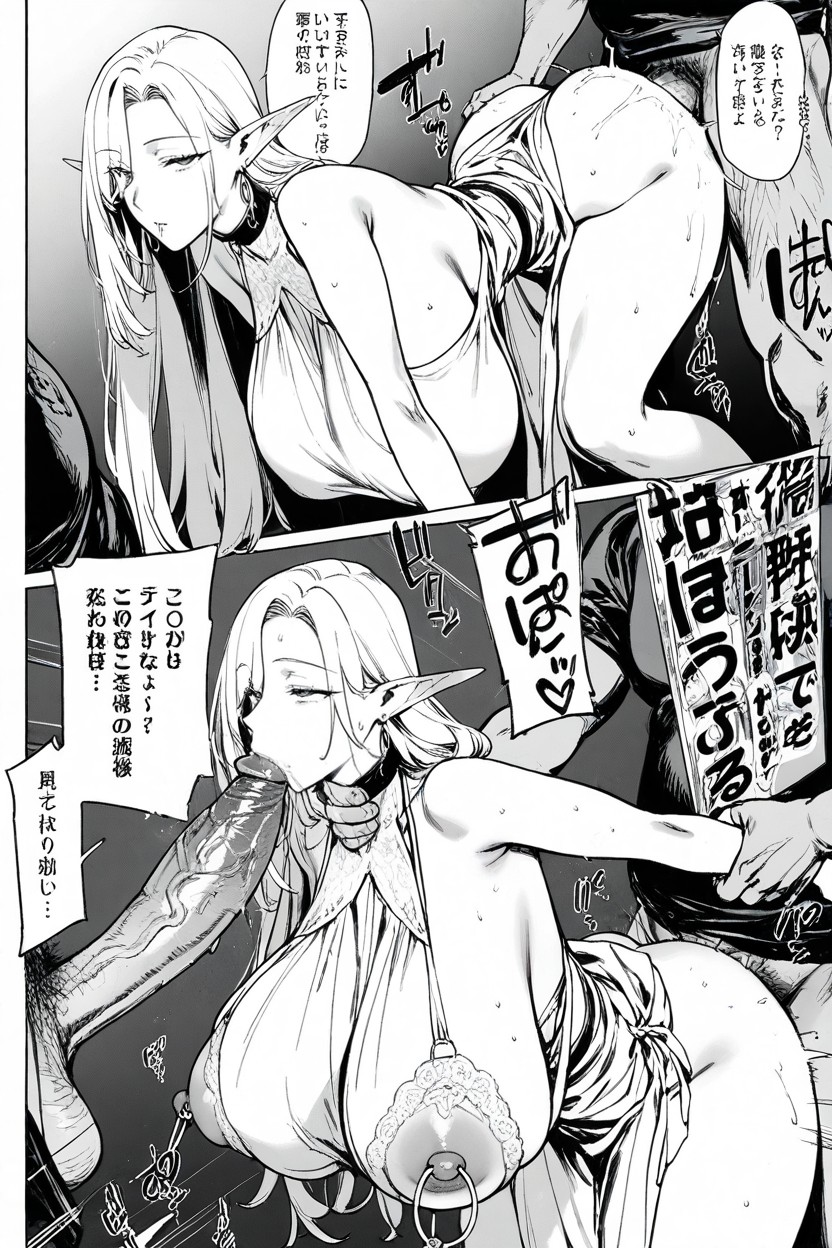 Expressionless, Fine Nose, Messy Layered Black Shoulder-length Hair Hentai AI Porn