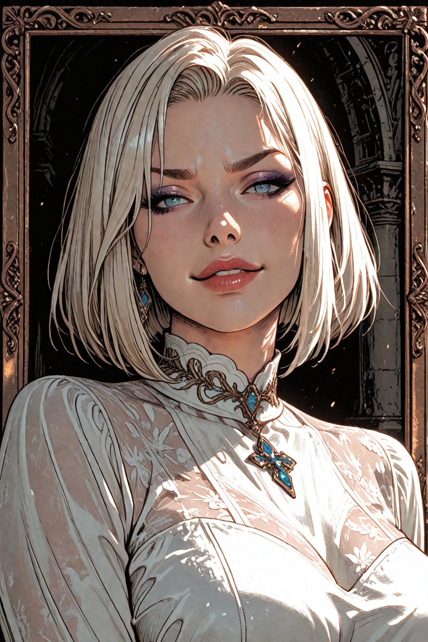 And Naturally Shaped Medium-full Lips, And Slightly Intimidating Face, A Elegant Chin Hentai AI Porn