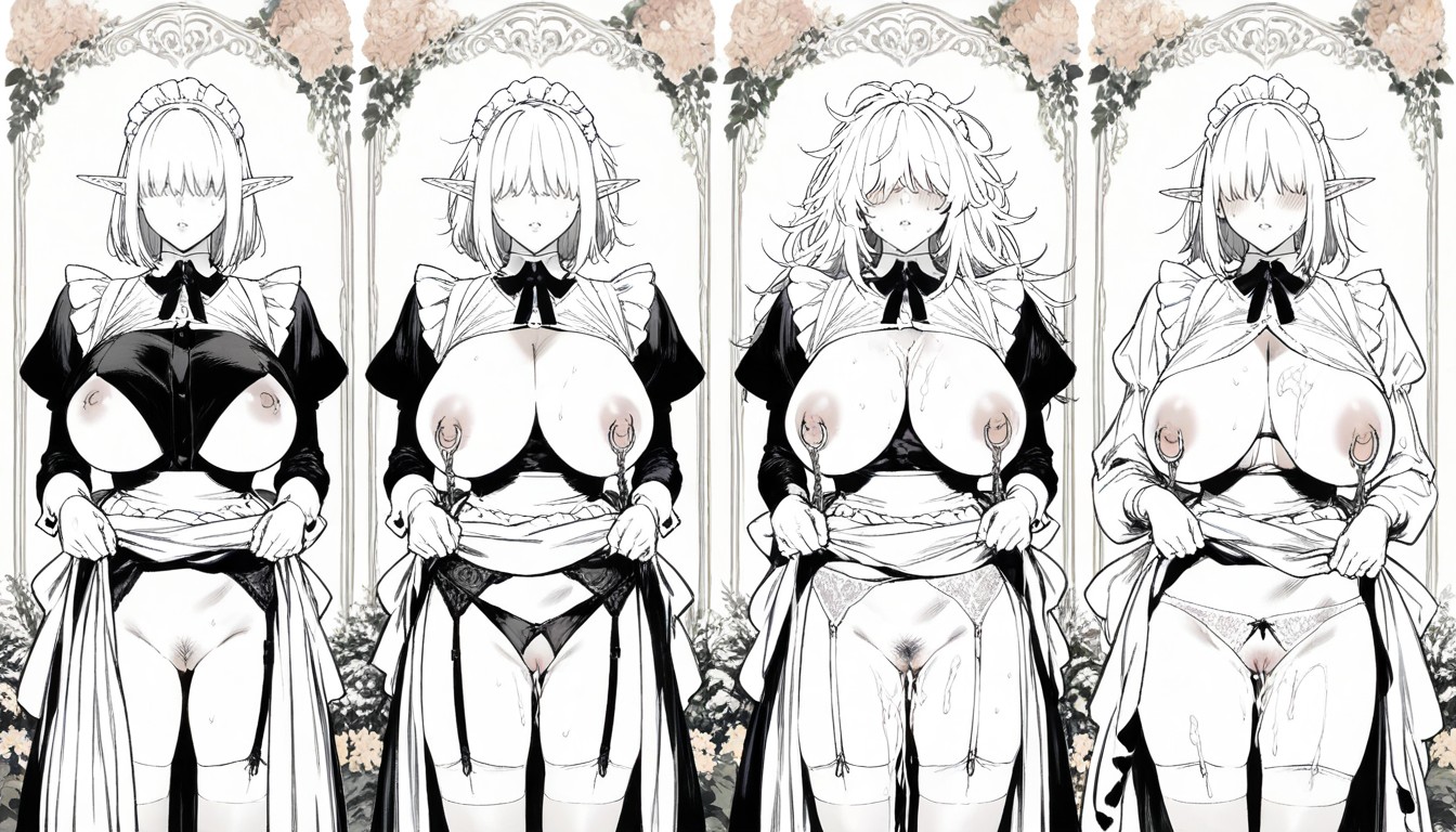 Medieval, Manga Panel, White Skirt Hentai IA