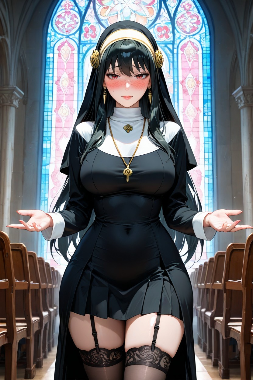 Perfect Body, Garter Belts, Medium Ass Hentai AI Porn