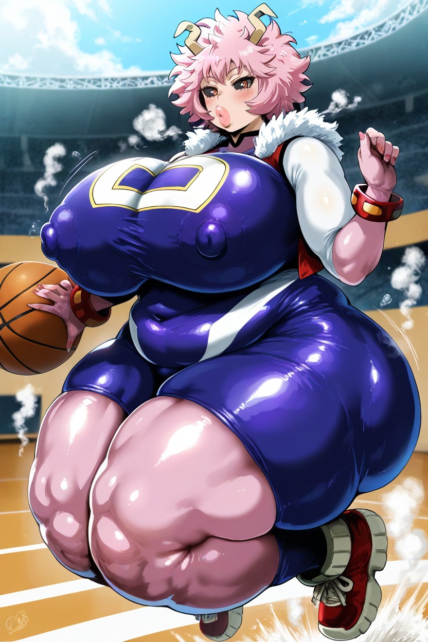 Art Style Neisan, Hyper Thick Legs, Mina Ashido From My Hero Academia Hentai AI Porn