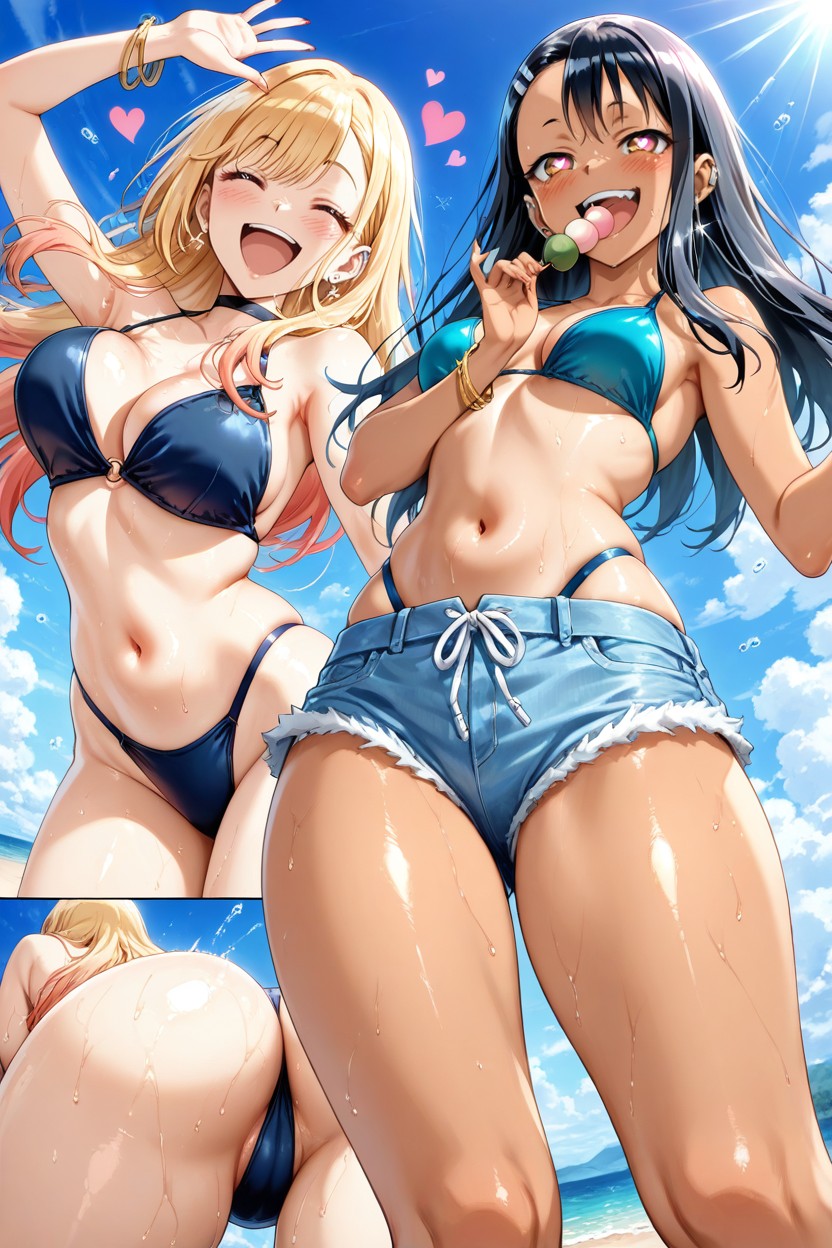 Nagatoro, Sweating, Gold Bracelets Hentai AI Porn