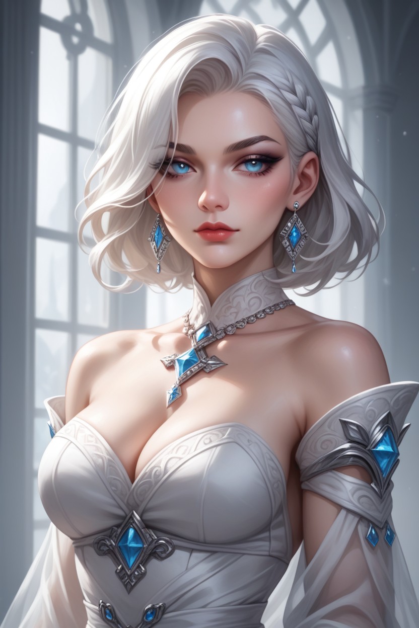 A Calm And Sharp Gaze, A Beautiful Adult Woman With A Cool, She Does Not Smile; Instead Hentai IA