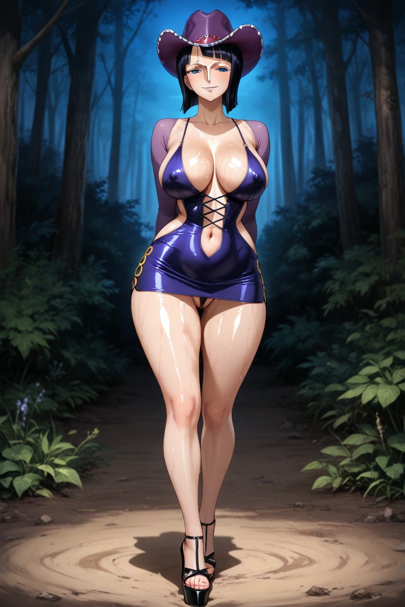 Half Closed Eyes, Long Bob, With Her Sensual Figure Hentai AI Porn