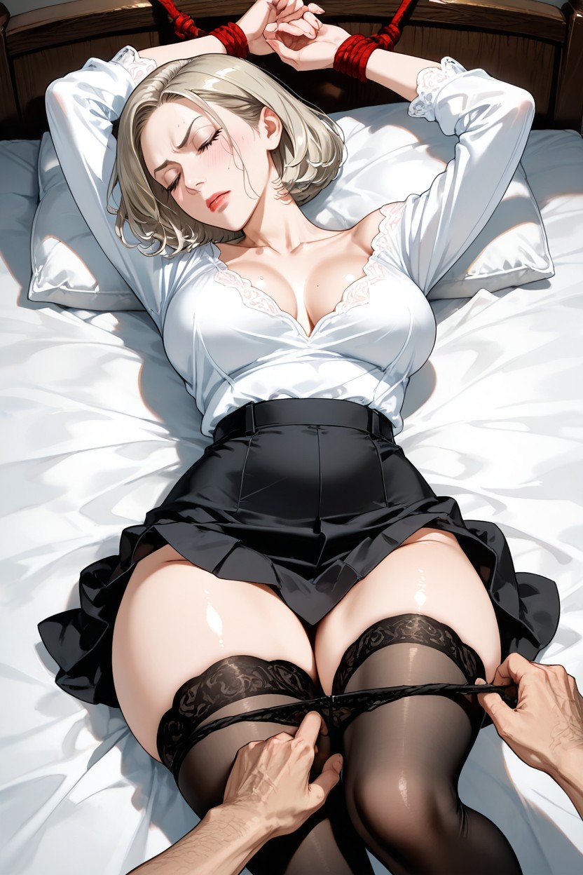 Closed Eyes, Long Sleeves, Skinny Hentai AI Porn