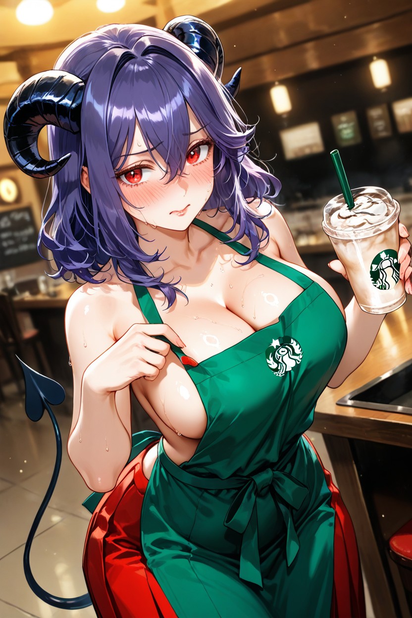 Horns, Red Eyes, Ebvermeil Hentai AI Porn