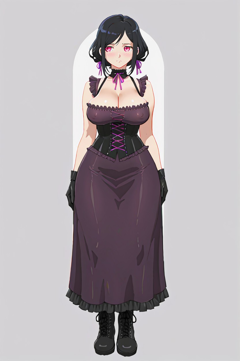 Sad, Character Sprite For Visual Novel, Pale Porcelain Skin Hentai AI Porn