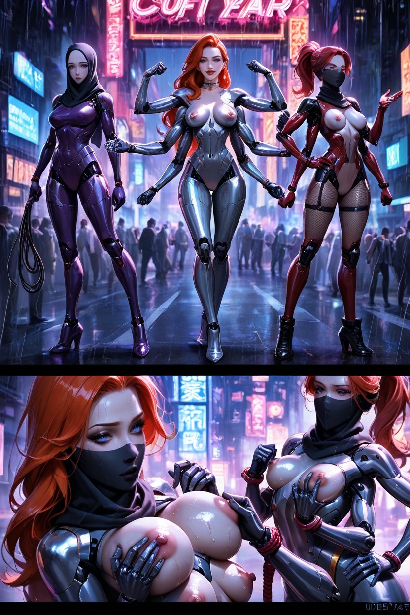On-all-fours, Multi Breast, Naked Hentai AI Porn