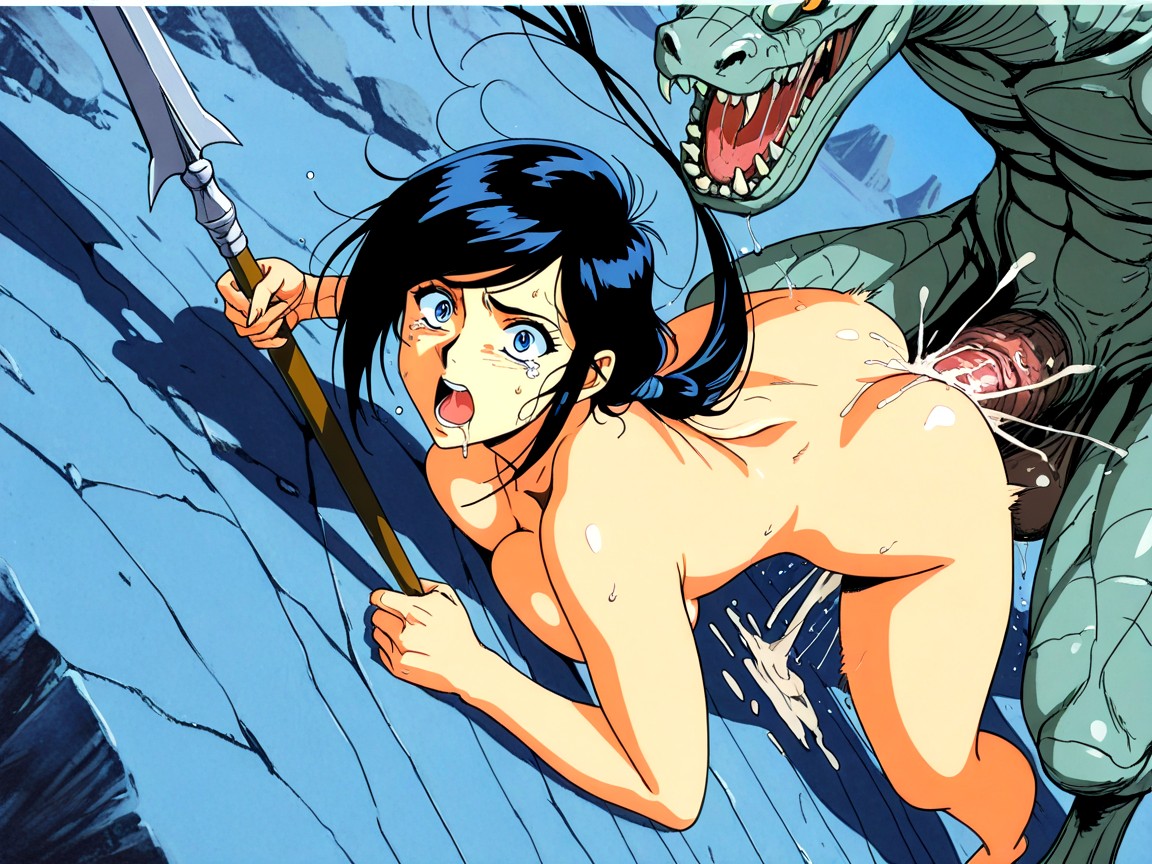Motion Lines, Sorprendida, Desnuda Hentai IA
