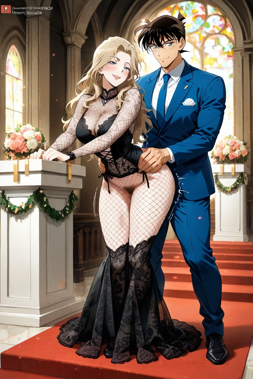 25+, Expresión Arrogante, Boda Hentai IA