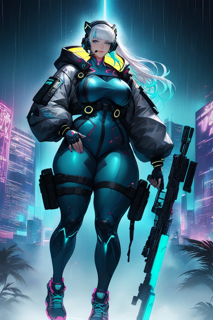 Confident Stance, Asymmetrical Tactical Straps And Harness, K Hentai AI Porn