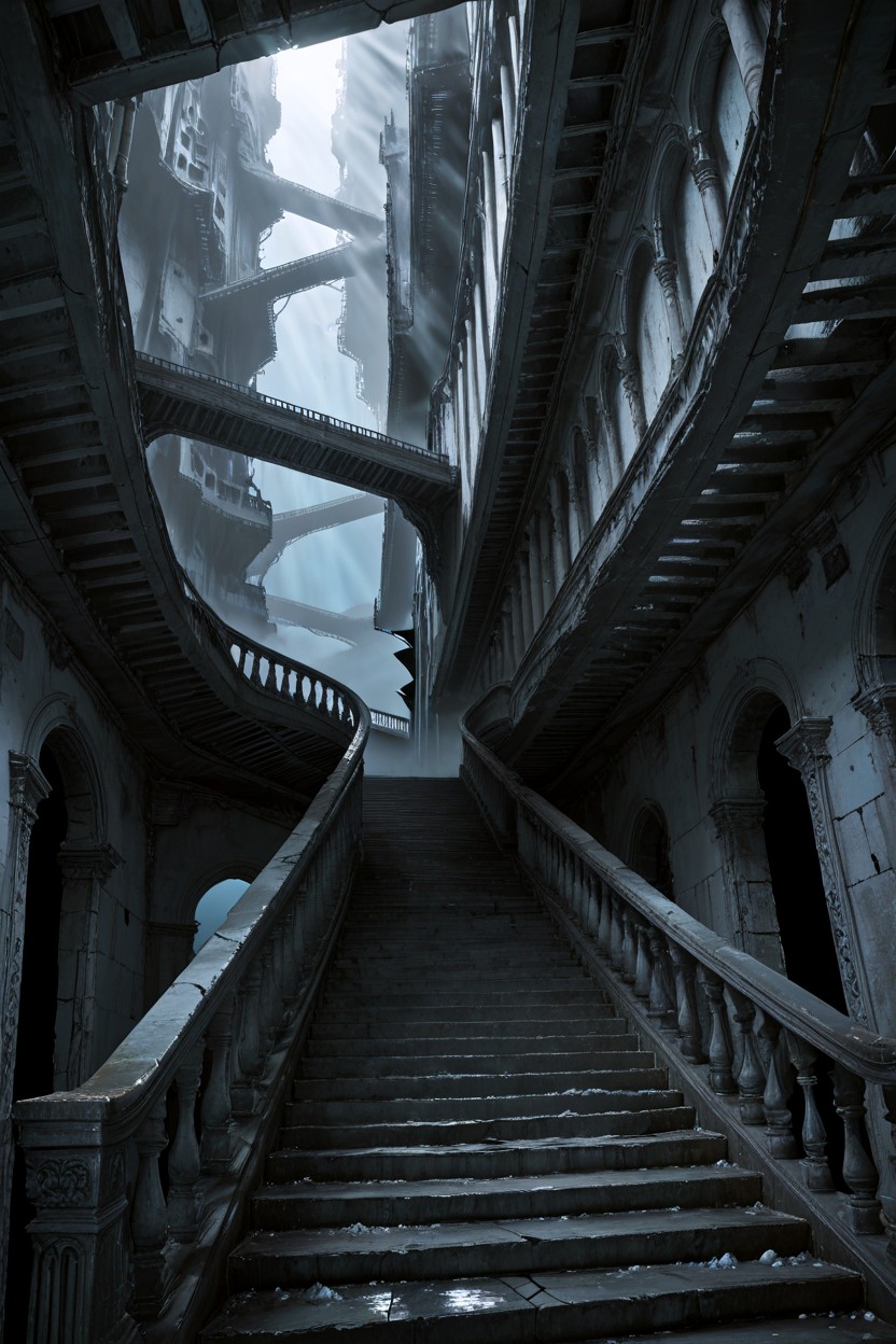 Worn Steps, Pure Architecture, Recursive Loops Hentai AI Porn