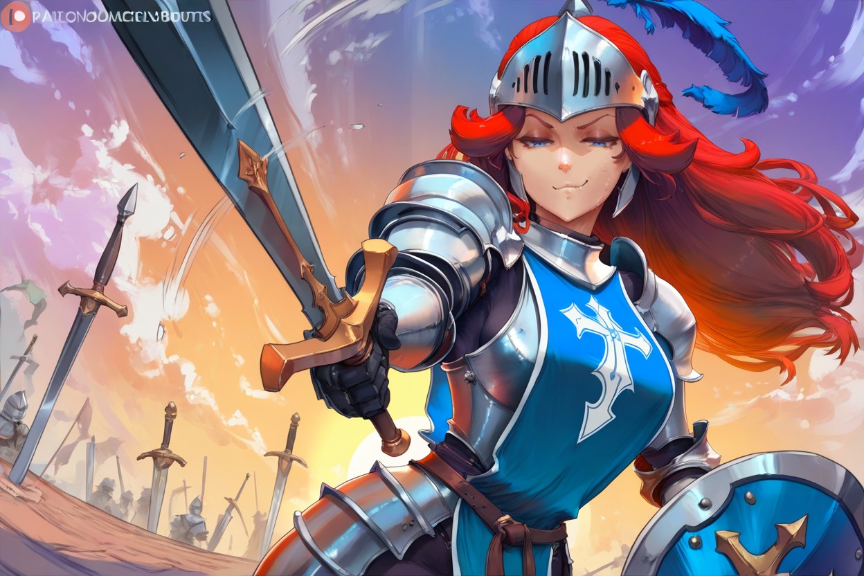Sweaty, Playful, Lunging With Her Sword Hentai AI Porn
