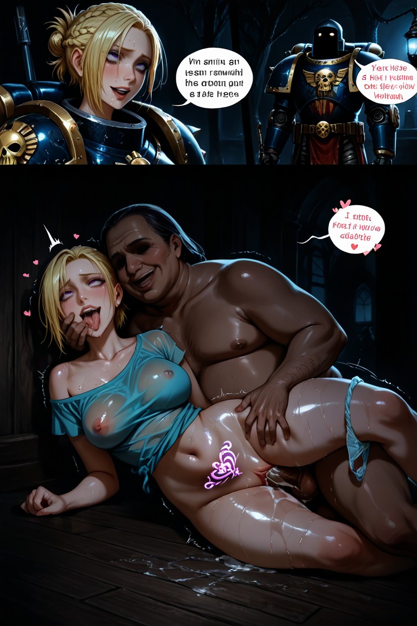 Maniacal Smile, Pressed Against A Wooden Floor, Loose One-shoulder Side Hentai AI Porn
