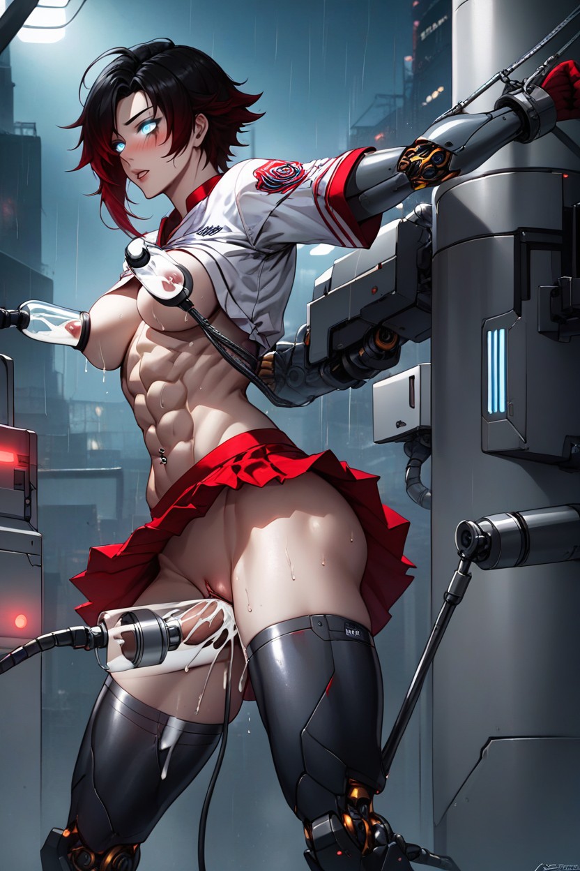 Fit Body, Milking Breast, Pussy Masturbated By Machine Hentai AI Porn