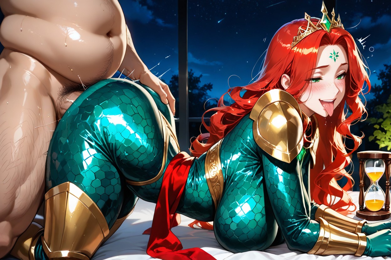 Elegant Black-and-gold Tiara On The Forehead With A Sharp V-shaped Design, Horny, Doggystyle Hentai AI Porn