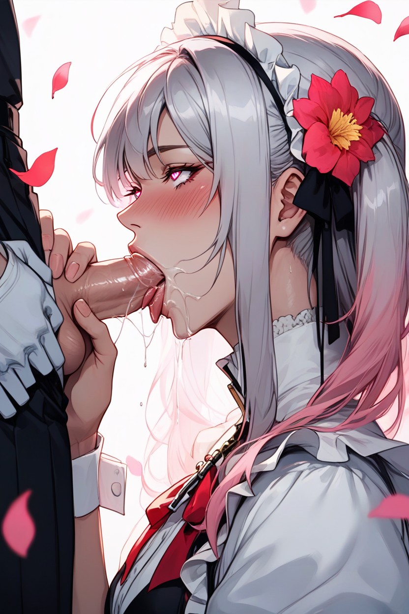 Blushing Intensely, Crossdressingotoko No Ko /, Kneeling In Front Of The Hentai IA