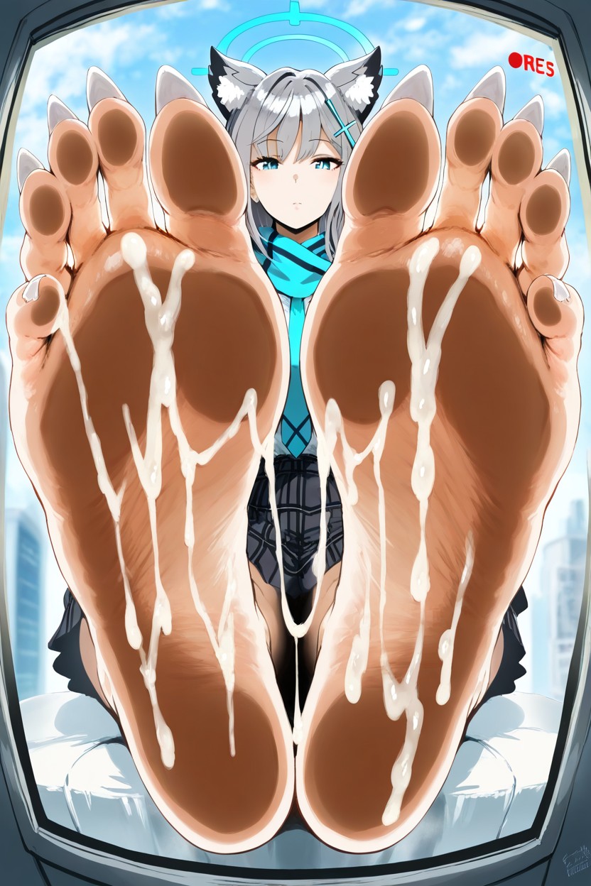 Cum On Feet, Expressionless, Foot Worship Hentai AI Porn