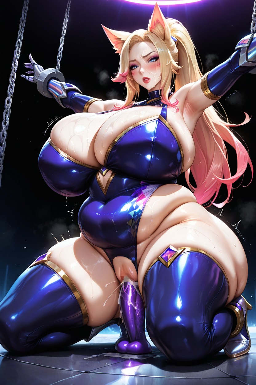 Gigantic Ass, Hyper Voluptuous Giant Fat Ass, Massive Chains Restraining Arms Hentai AI Porn