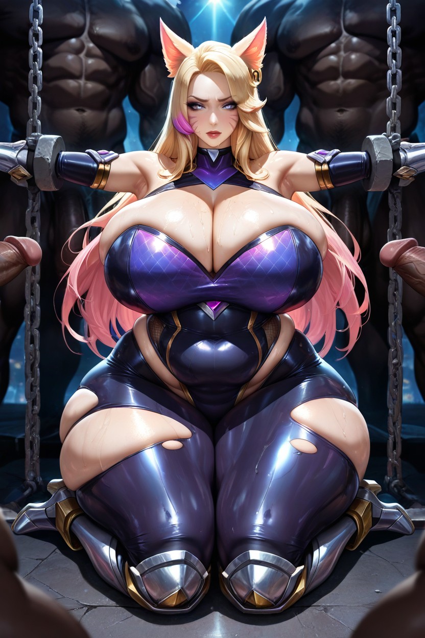 Restrained By Colossal Minotaur, Wide Fat Waist, Chains Everywhere Hentai AI Porn