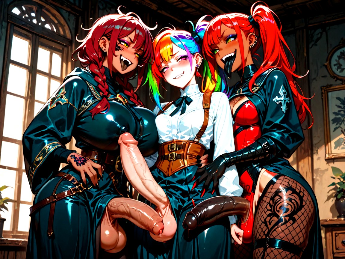 Horny, Futanari, Penis Piercings Hentai AI Porn