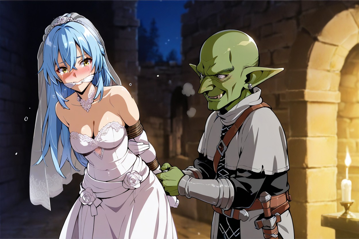 恥ずかしい, Side View, With Male Goblin ヘンタイAIポルノ