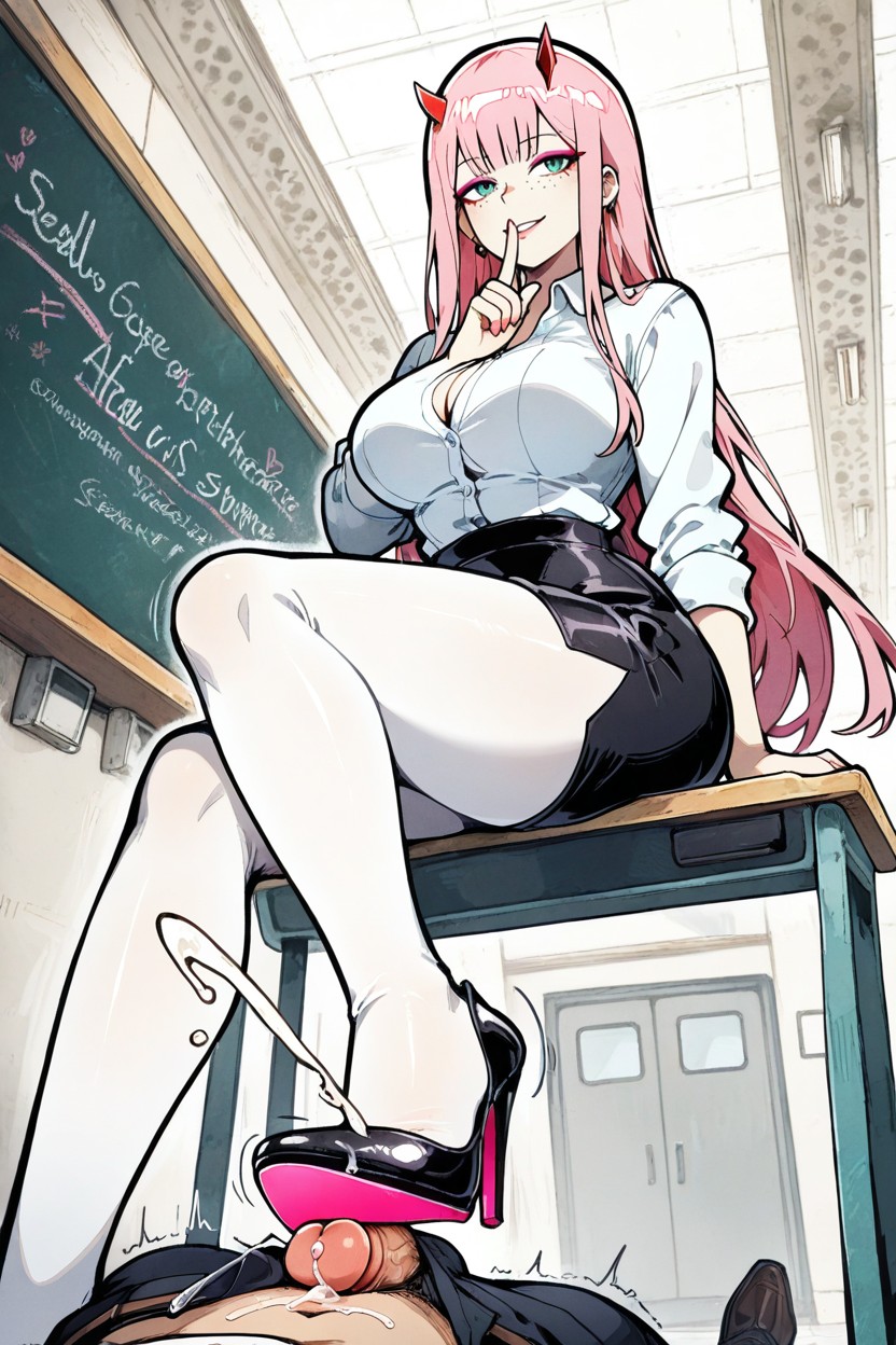 Dominant Woman, Fake Breasts, Shoes Off Hentai AI Porn