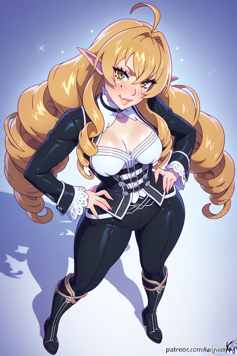 Full Body, Neckline, Front View Hentai AI Porn