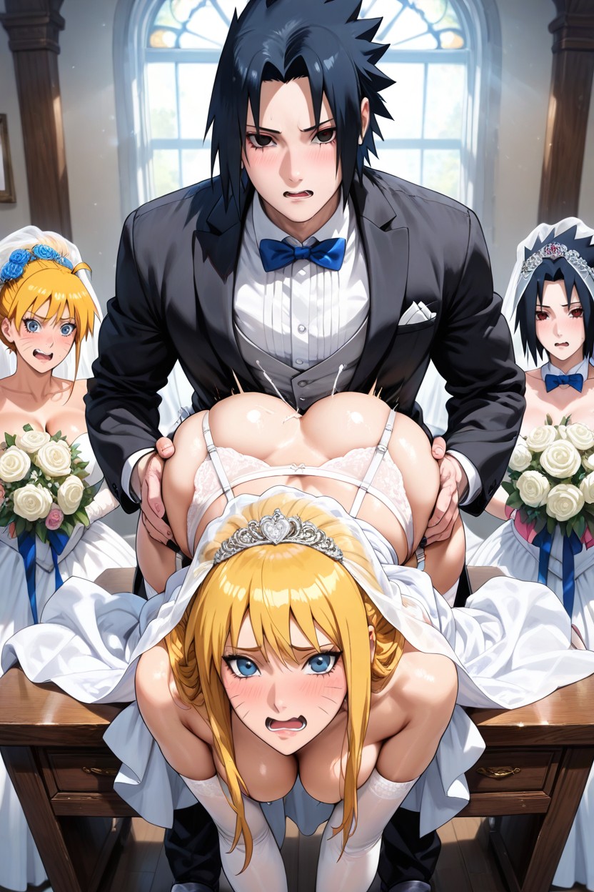 Pechos Medianos, Ass Pushed Back, Sexy Jutsu Hentai IA