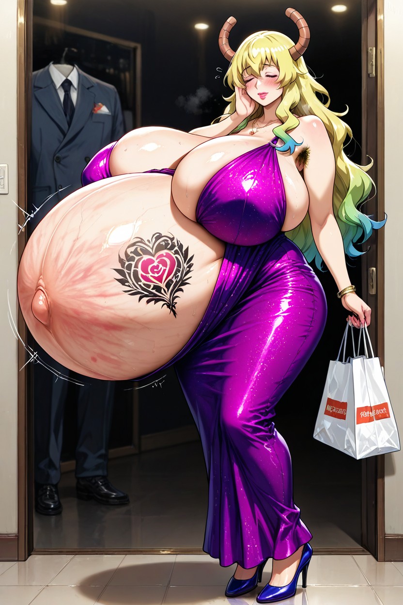 Unrealistic Breasts Size, Huge Hanging Breasts, Varicose Veins On Belly Hentai KI Porno