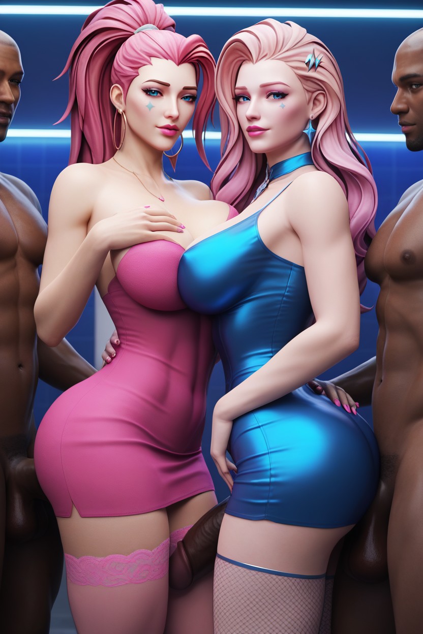 25+, Hourglass, Her Breasts Are Touching His Chest Hentai AI Porn