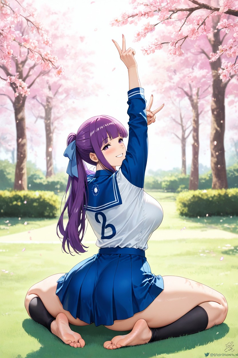 Spreading Legs, Rear View, Horny Hentai AI Porn