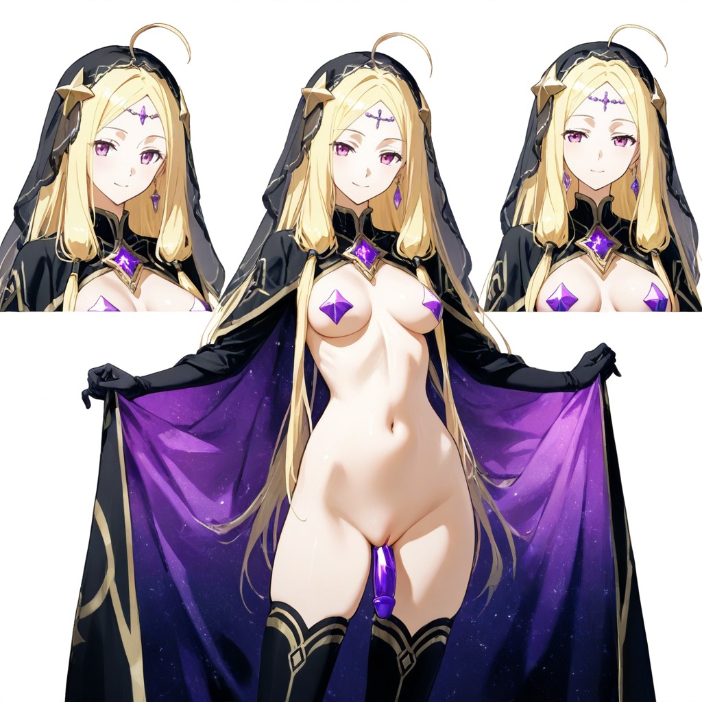 A Single, Pechos Pequeños, Front Facing Close-up Headshot White Background No Split Screens Hentai IA